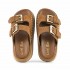 Coral Blue sandalo platform doppia fascia infilature etniche