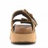 Coral Blue sandalo platform doppia fascia infilature etniche