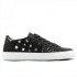 Scarpa donna Crime London nero pelle forata scarpa donna