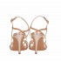 FABIO RUSCONI Mandela sandal in copper laminated leather