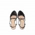 FABIO RUSCONI Mandela Sandal in Black Leather Heel 7.5
