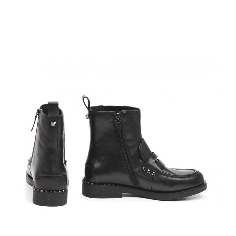 ASH Beatles Women's WINGSSTUD01 Black Leather