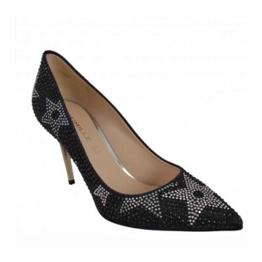 Scarpa donna Deimille tessuto nero decolte stars donna