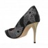 Scarpa donna Deimille tessuto nero decolte stars donna