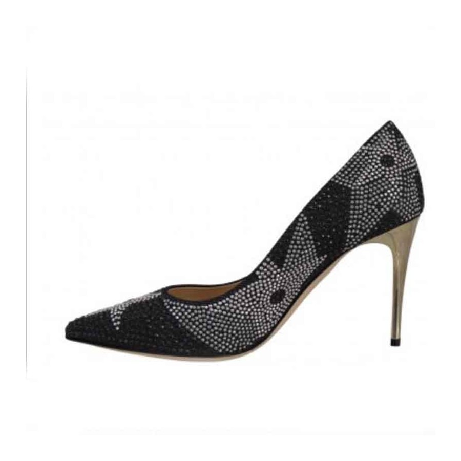 Scarpa donna Deimille tessuto nero decolte stars donna