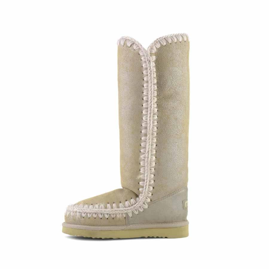 Mou eskimo 40 women's sheepskin boot stone metallic STME