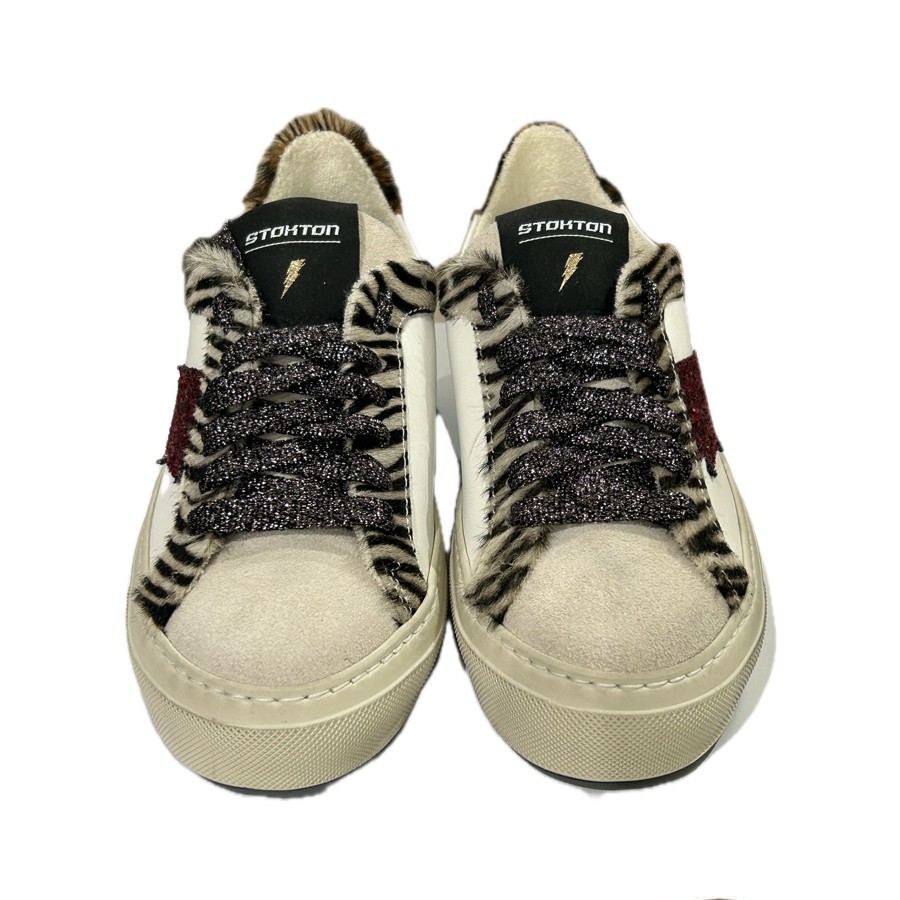 copy of Stokton women's sneaker mid BLAZE BOLT White-Turt