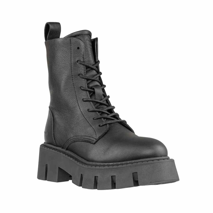 Copenhagen women's black calfskin military boot