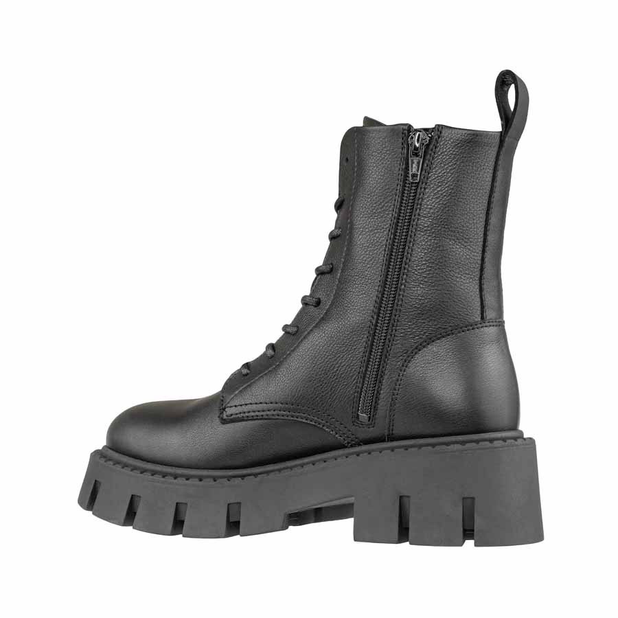 Copenhagen women's black calfskin military boot