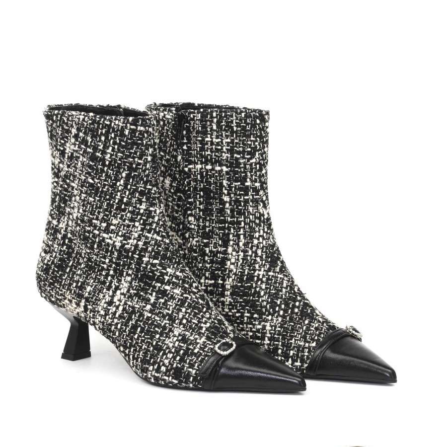Roberto Festa tweed fabric trunk with THEA buckle