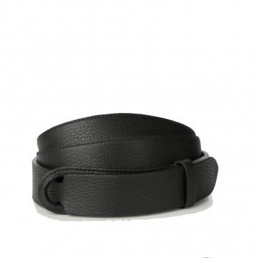 copy of ORCIANI Nobuckle Micron black Leather Belt