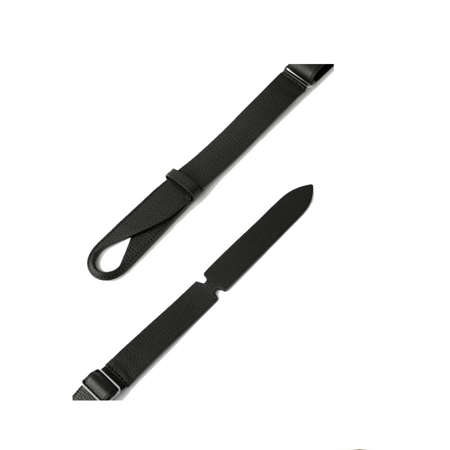 copy of ORCIANI Nobuckle Micron black Leather Belt