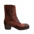 PANTANETTI donna anfibietto con zip e laccio in pelle delavè colore bordeaux