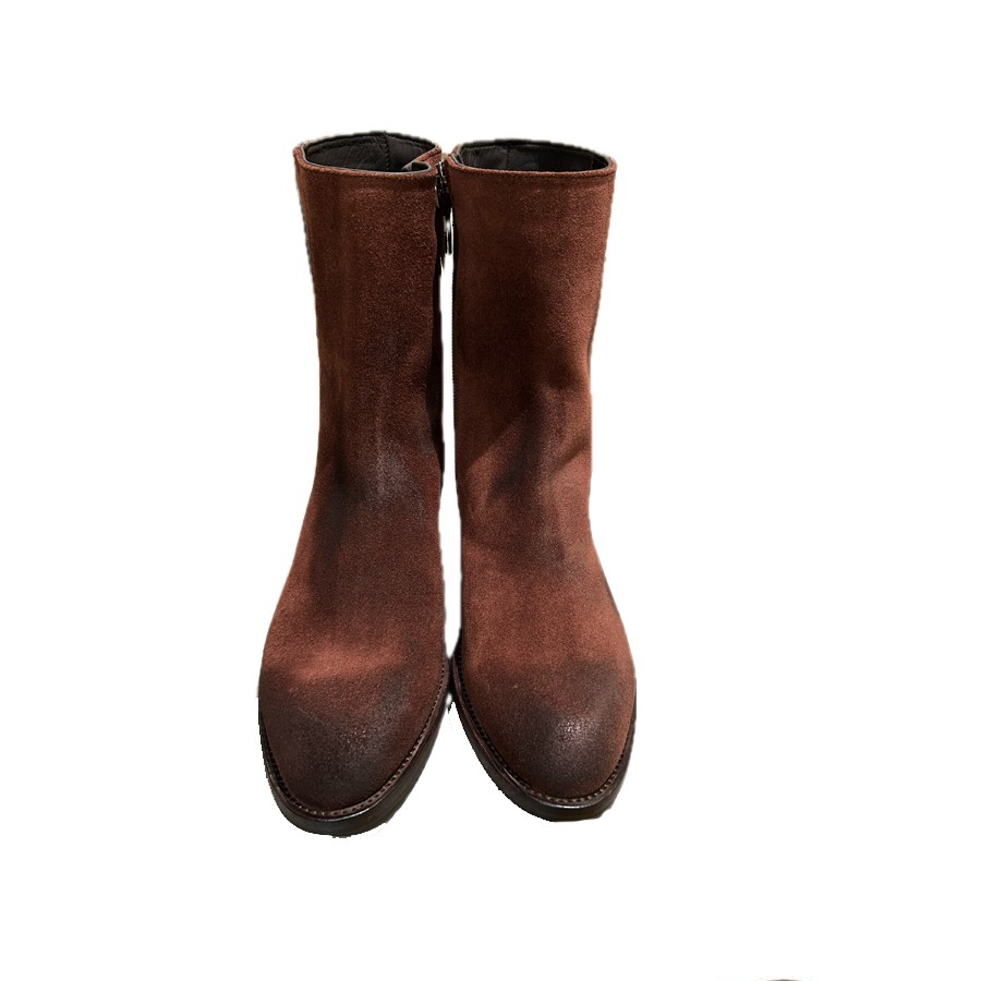 PANTANETTI women's heeled boot in spicy suede