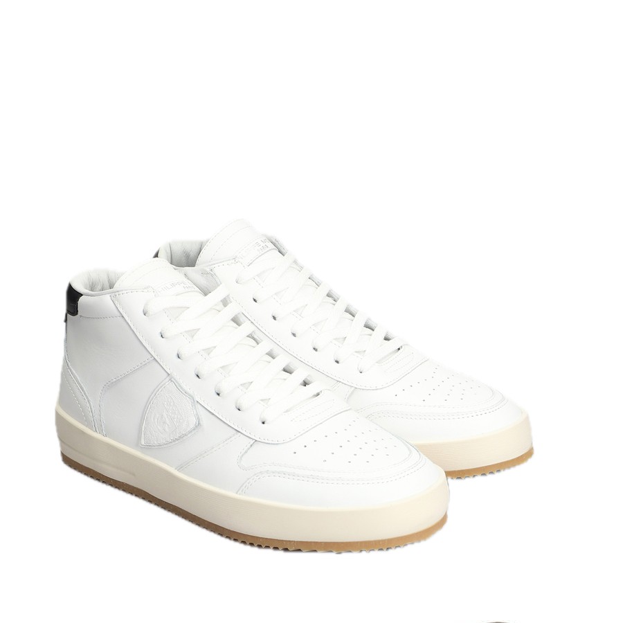 Philippe Model sneakers NICE MID in pelle bianco-nero