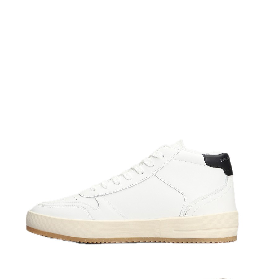 Philippe Model sneakers NICE MID in pelle bianco-nero