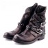 Stivale donna A.S.98  tronchetto pele nero metallizato borchie scarpa donna