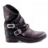 Stivale donna A.S.98  tronchetto pele nero metallizato borchie scarpa donna