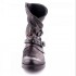 Stivale donna A.S.98  tronchetto pele nero metallizato borchie scarpa donna