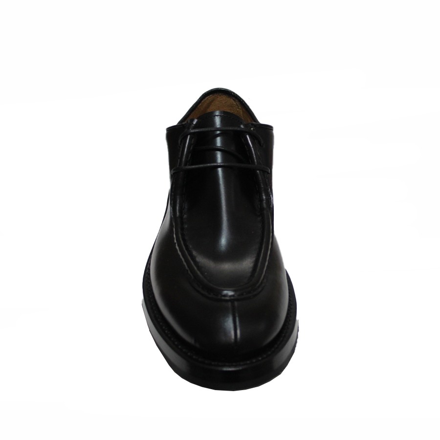 FABI UOMO scarpa con lacci ingegnere in pelle di vitello nero