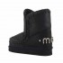 Mou eskimo 18 cracked black rhinestones logo