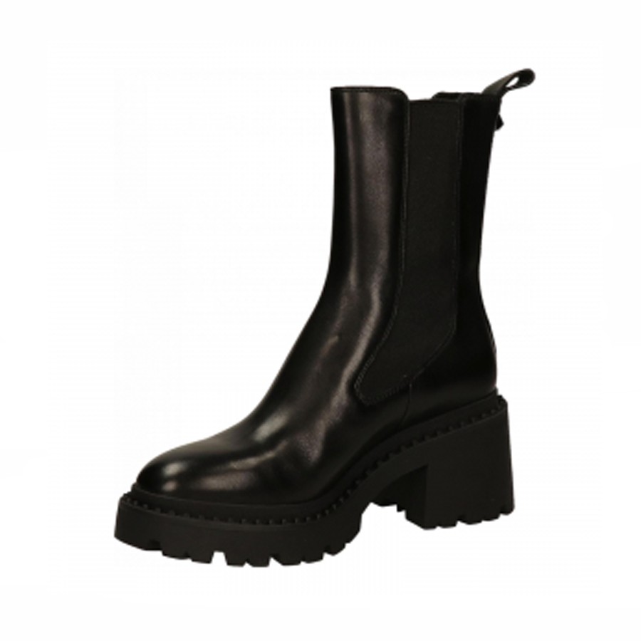 ASH Women's Heeled Trunking NICOSTUD01 in Black Leather