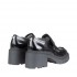 copy of ASH women's heeled moccasin NELSON STUD 02 in black leather