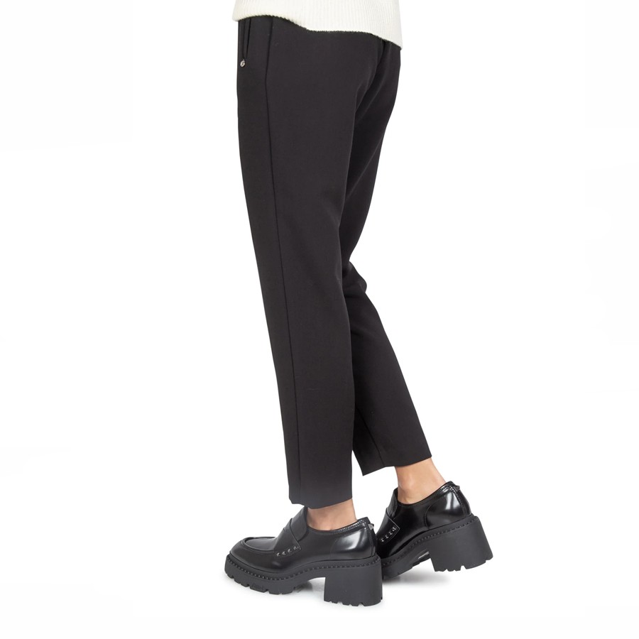 ASH mocassino donna con tacco NELSON STUD 02 in pelle nero