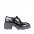 copy of ASH women's heeled moccasin NELSON STUD 02 in black leather