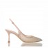 Ninalilou sandalo slingback rete strass cream