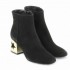 Tronchetto donna Tiffi camoscio color nero tacco stella