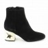Tronchetto donna Tiffi camoscio color nero tacco stella