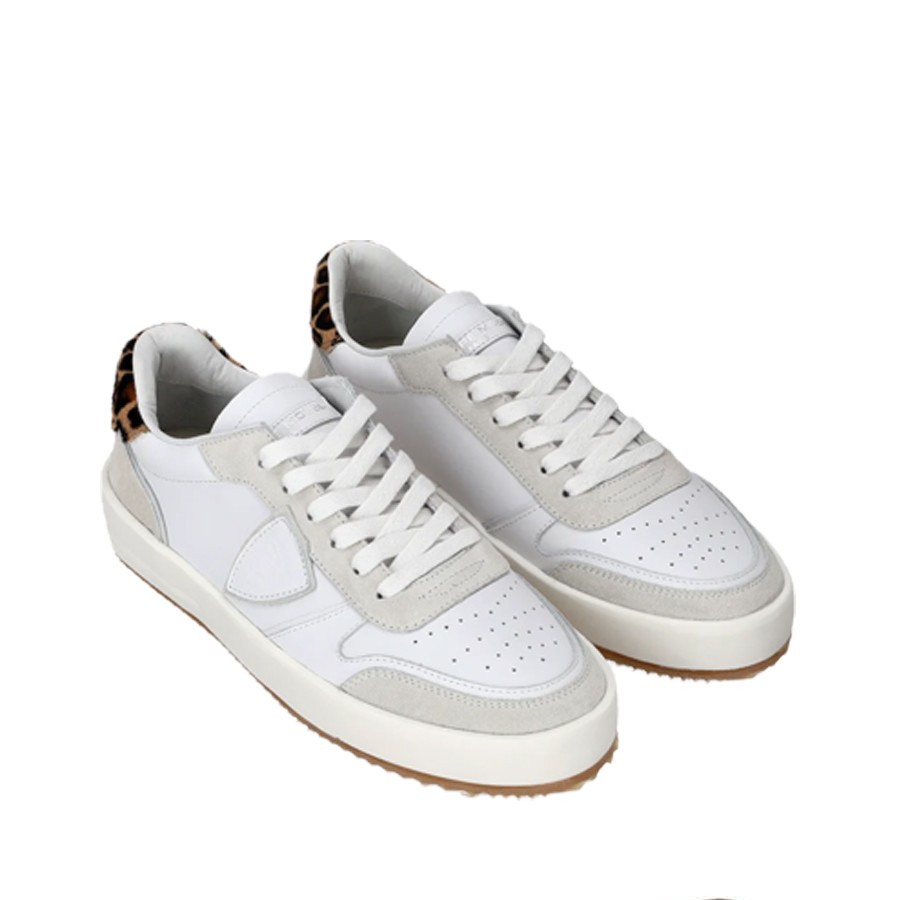 Philippe Model low women's sneakers Nice white and animal