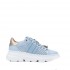 Sneakers donna Stokton Street in pelle traforata cielo