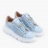 Sneakers donna Stokton Street in pelle traforata cielo