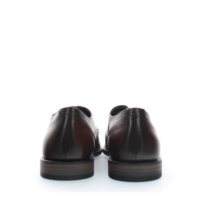 PANTANETTI men's shoe laced in dark delavè leather