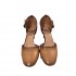 Women's pantanetti in brown aged leather
