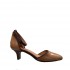 Women's pantanetti in brown aged leather
