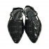 PANTANETTI women low sandal in black leather