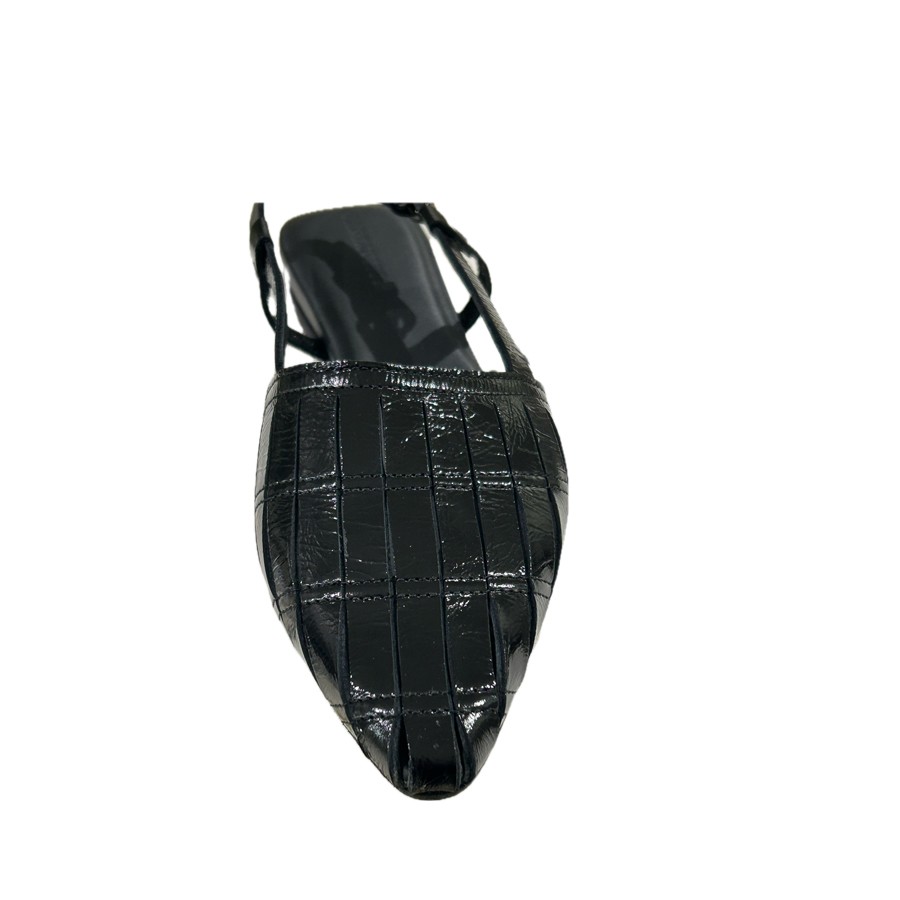 PANTANETTI donna sandalo basso  in pelle nero