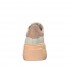 Sneakers donna Stokton  in pelle traforata panna/nude