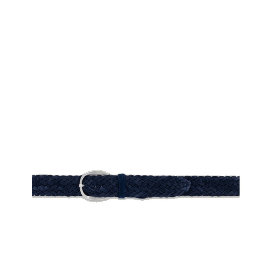 ORCIANI cintura intrecciata Suede Plot 3,5 cm oceano