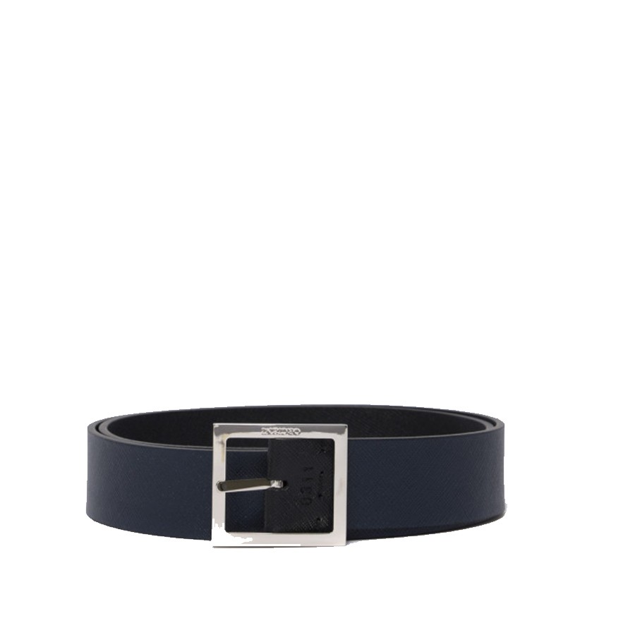 Cintura ORCIANI reversibile Saffiano Double in pelle 3,5 cm