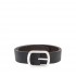 Reversible dollar double leather belt