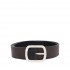 ORCIANI Cintura reversibile Dollaro Double in pelle 3,5 cm