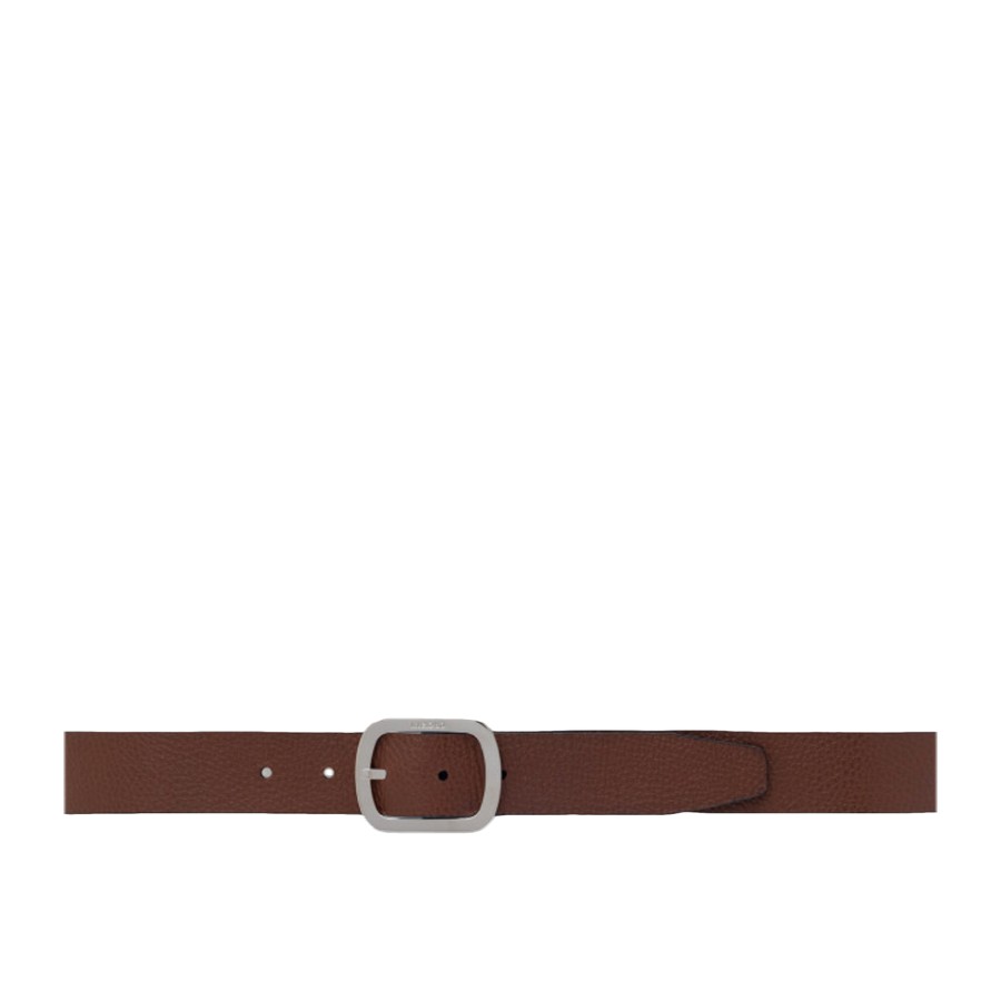 Reversible dollar double leather belt
