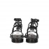 Ash PANNY Sandalo donna fasce con pietre nero