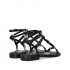 Ash PANNY Sandalo donna fasce con pietre nero