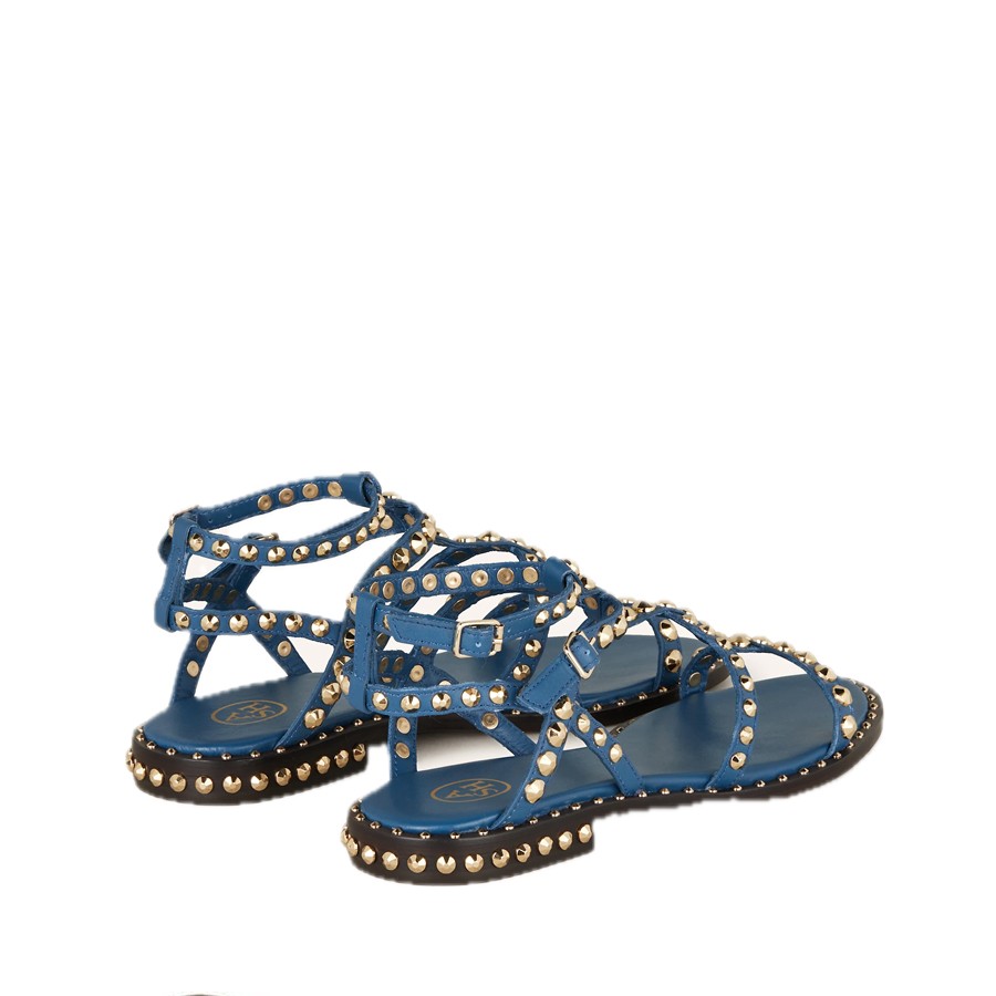 Ash Precious Blue Sandal with Gold Studs