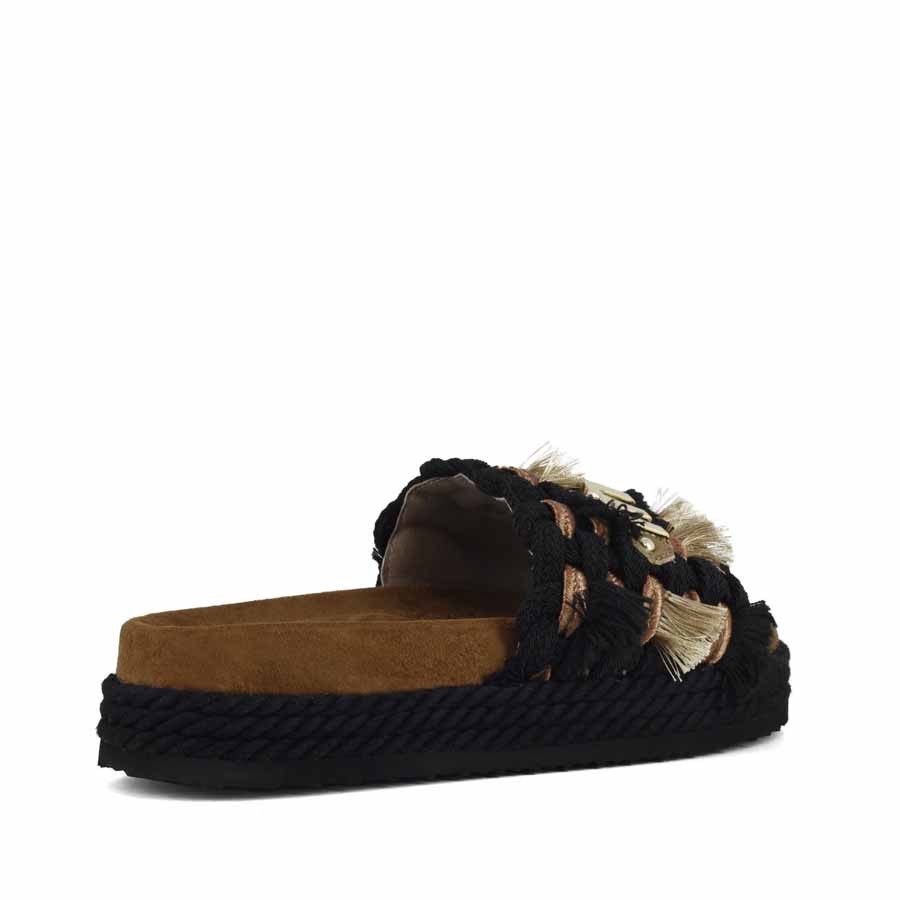 Mou Monoband rope sandal fringes back
